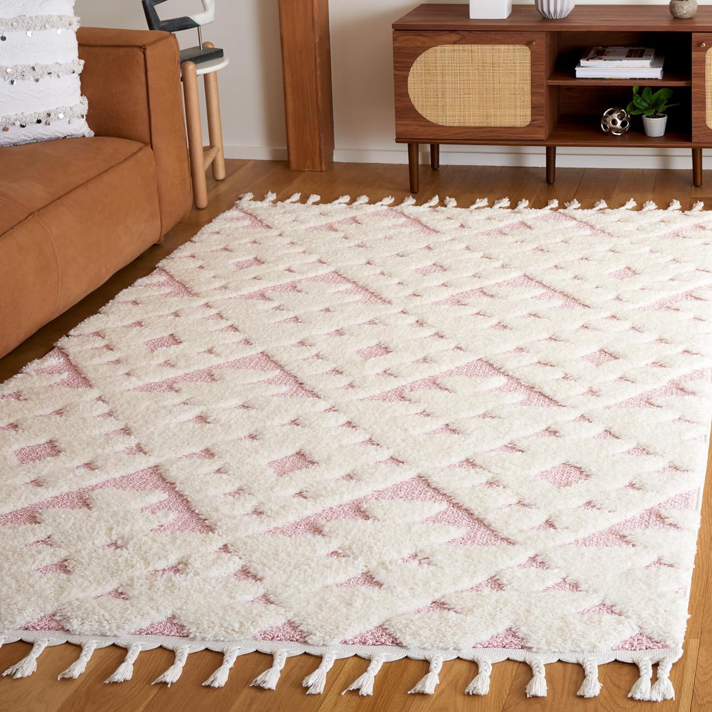 Safavieh Moroccan Tassel Shag Area Rug - Cozy & Durable Design