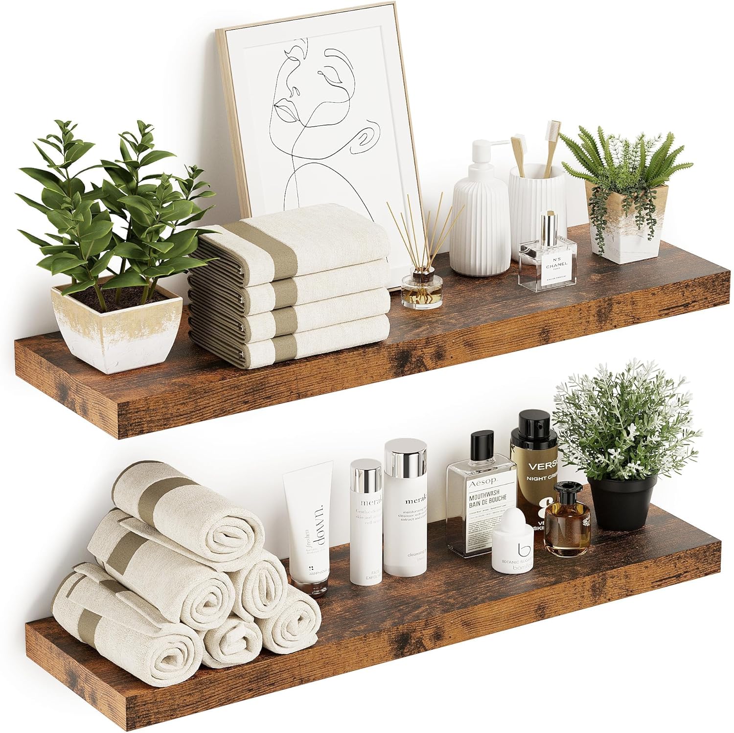 Vivelove Floating Shelves 36x10 for Bedroom and Living Room Decor