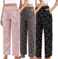 PNAEONG Pajama Pants Women 3 Pack - Soft Cotton Lounge Pants day