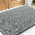 Dog Door Mat for Muddy Paws 34x21 - Absorbent Chenille Mud Mat