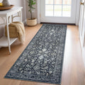 KILOCOCO Hallway Runner 2x6 Rug Runner - Durable Non-Slip Floral