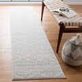 Tulum Runner Rug 2 ft x 9 ft Ivory & Light Grey - Non-Shedding
