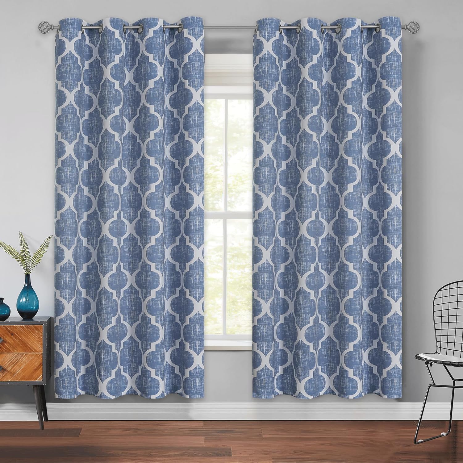 Beauoop 100% Blackout Curtains for Bedroom and Living Room