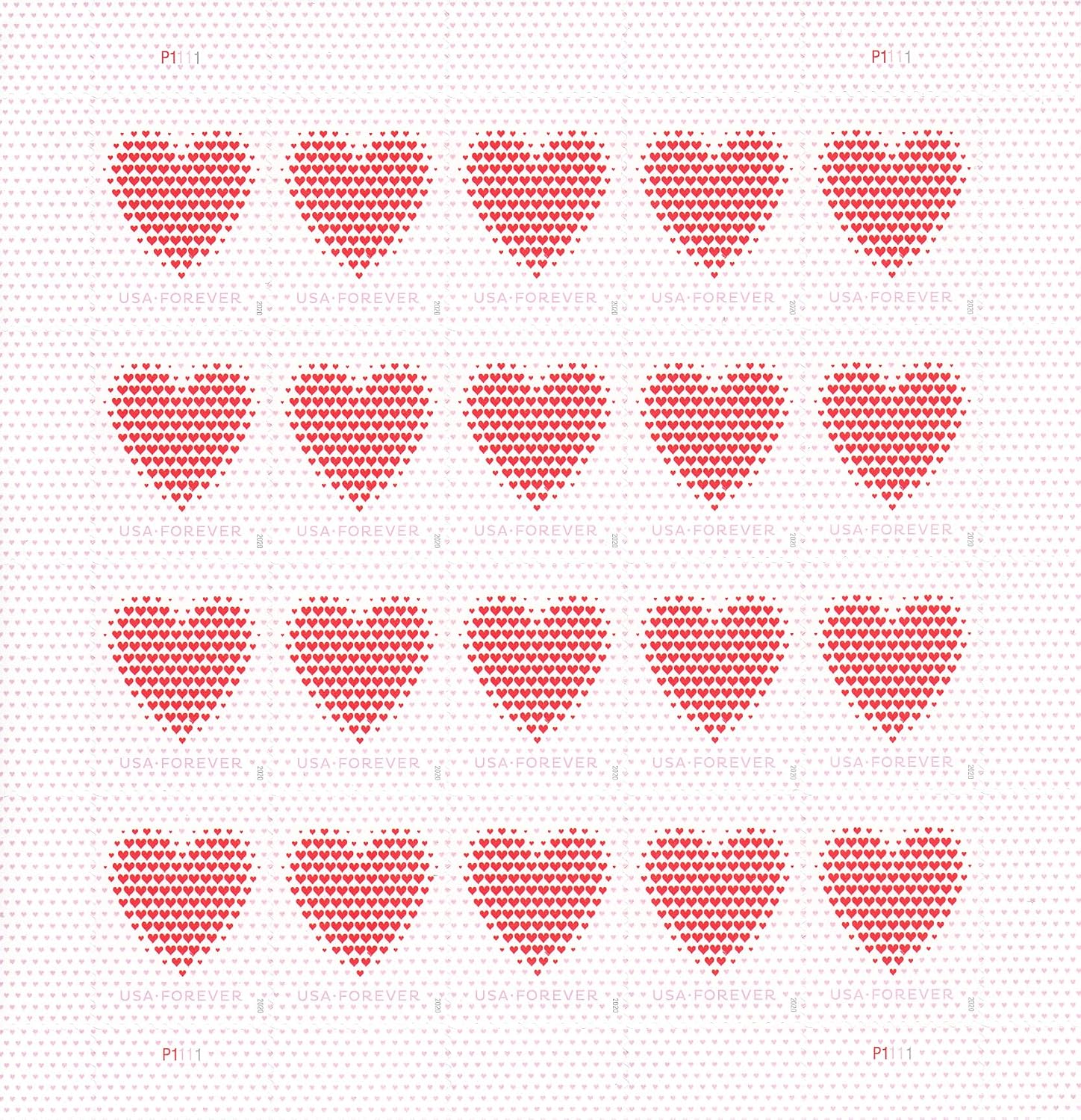 Made of Hearts Forever First Class Postage Stamps for Weddings