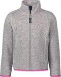 Nautica Girls' Full-Zip Fleece Jacket - Lightweight Wind Resistant