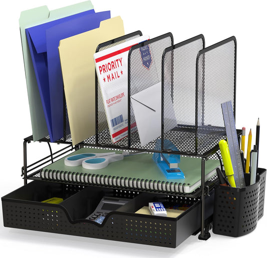 Organize Like a Pro: Mesh Desk Organizer