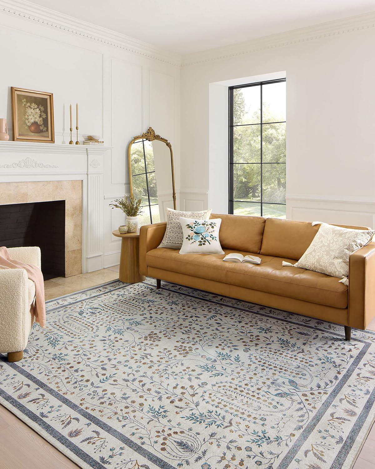 Loloi Rifle Paper Co. Maison Collection Wisteria Cream Accent Rug