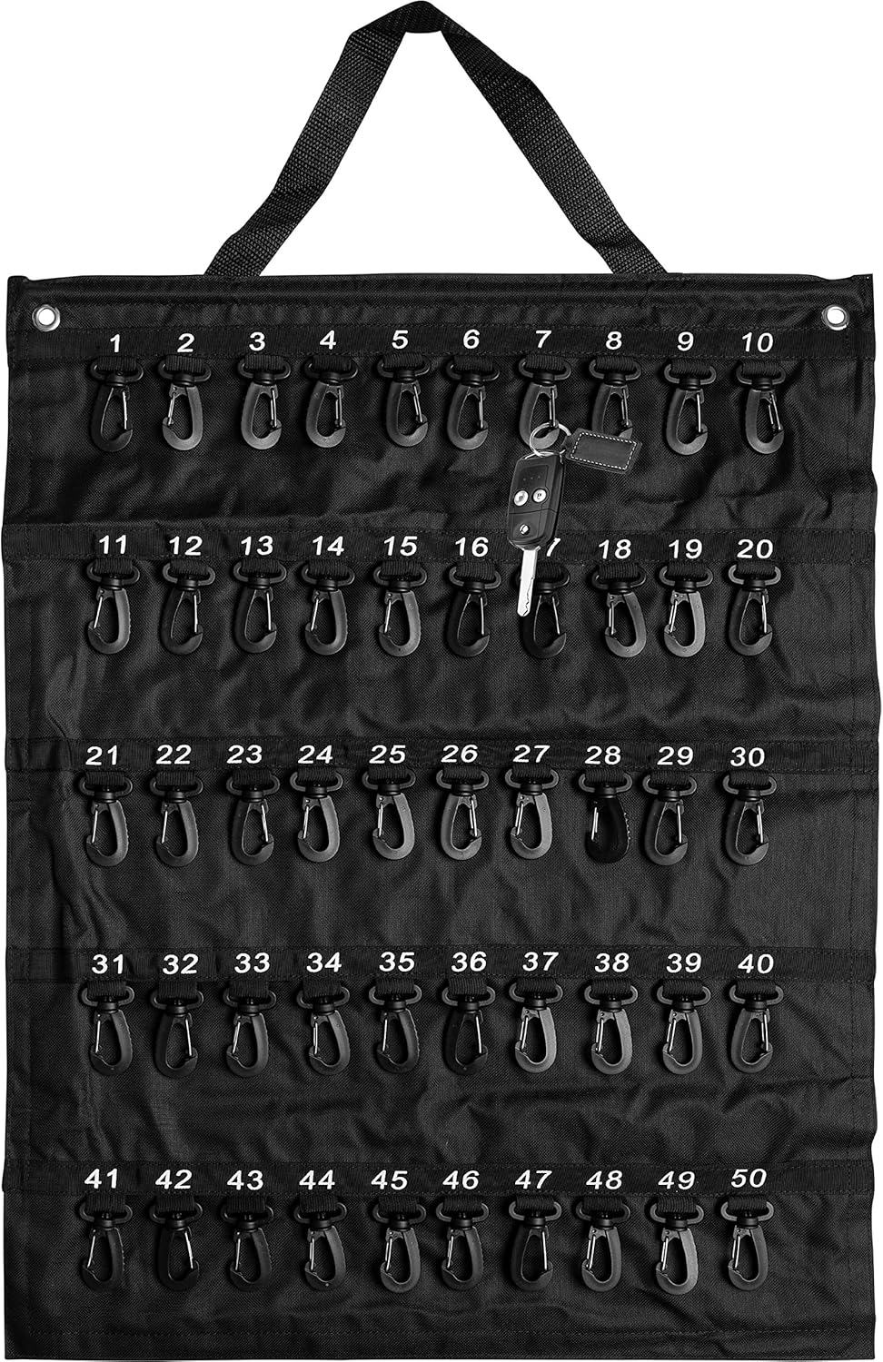 Rollable Key Case for 50 Keys - Flexible Durable Vinyl Organizer