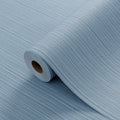 Blue Grey Faux Grasscloth Peel and Stick Wallpaper - Thick Linen