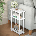 Small Narrow Side Table 3-Tier Slim End Table for Small Spaces
