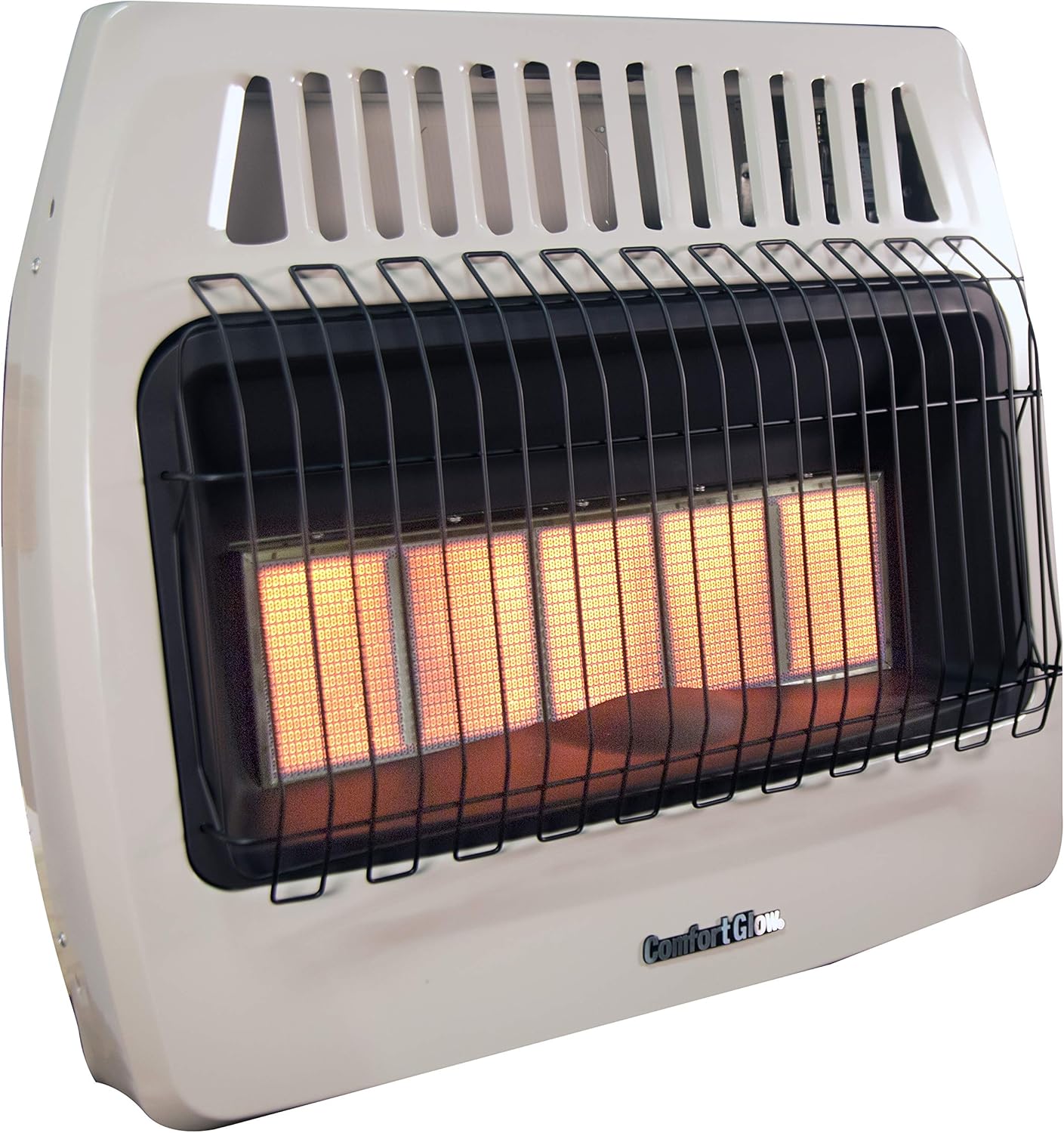 Comfort Glow Gas Wall Heater - 5 Plaque, 30000 BTU, Gray