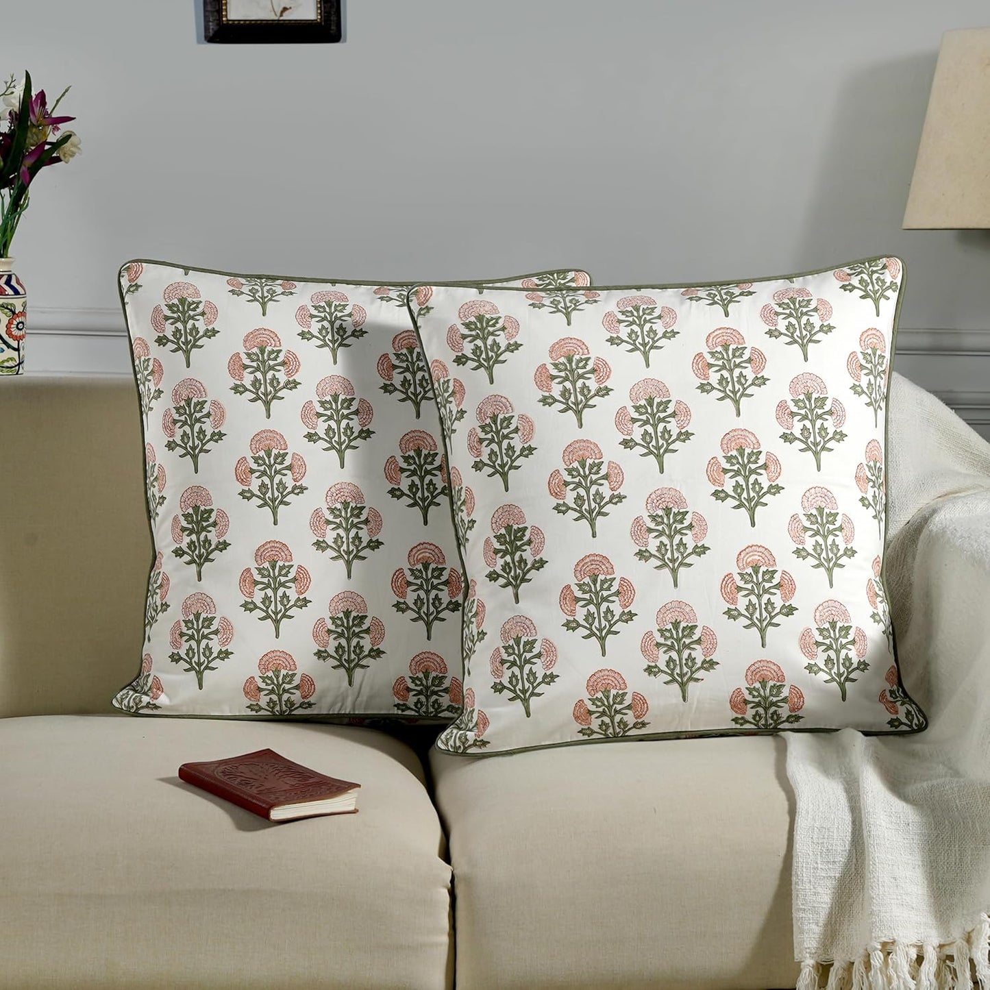 Ridhi Modern Farmhouse Pillow Covers Set of 2 for Cozy Decor