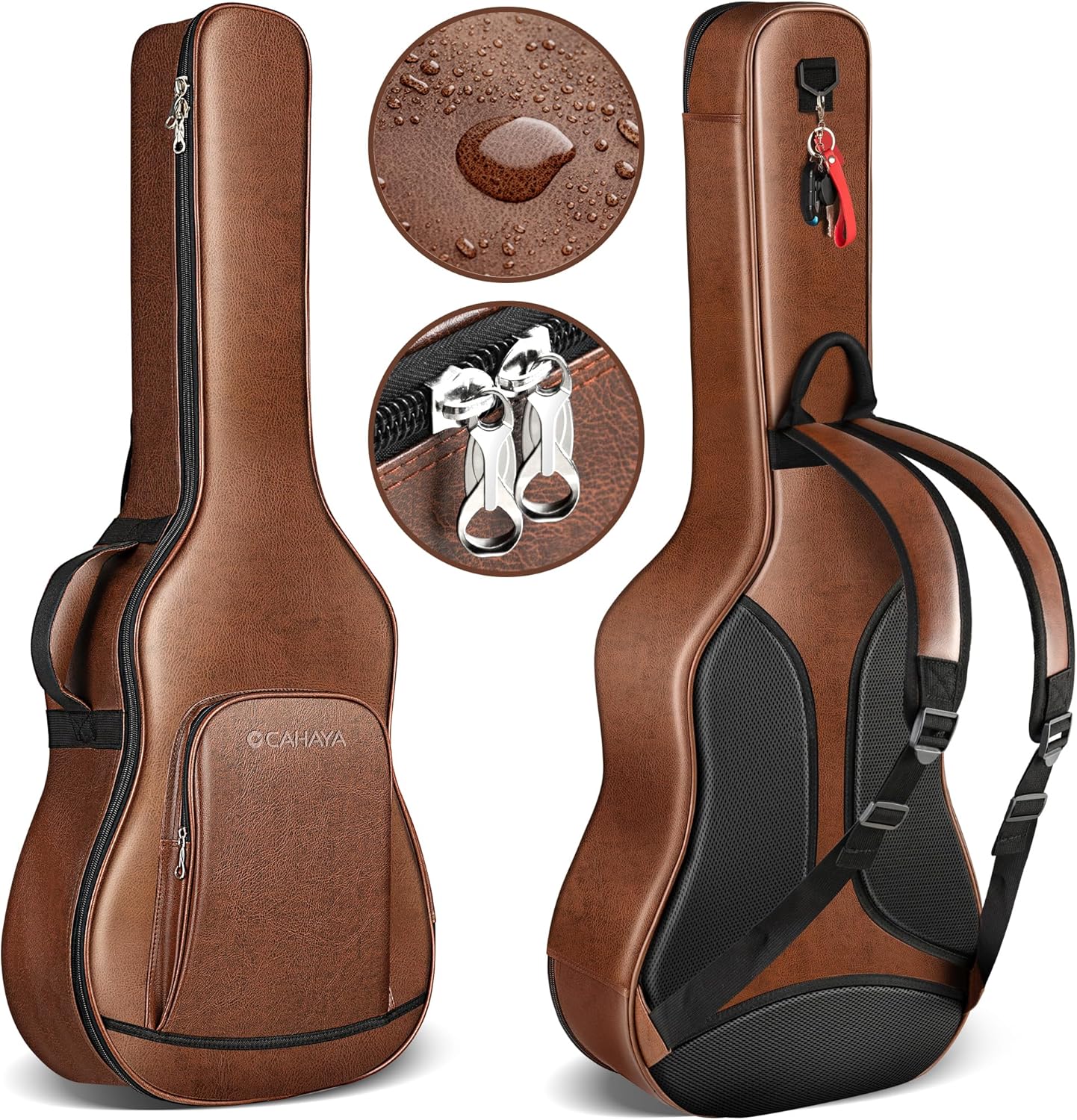 CAHAYA Guitar Case Acoustic Bag with Strong Protection Design