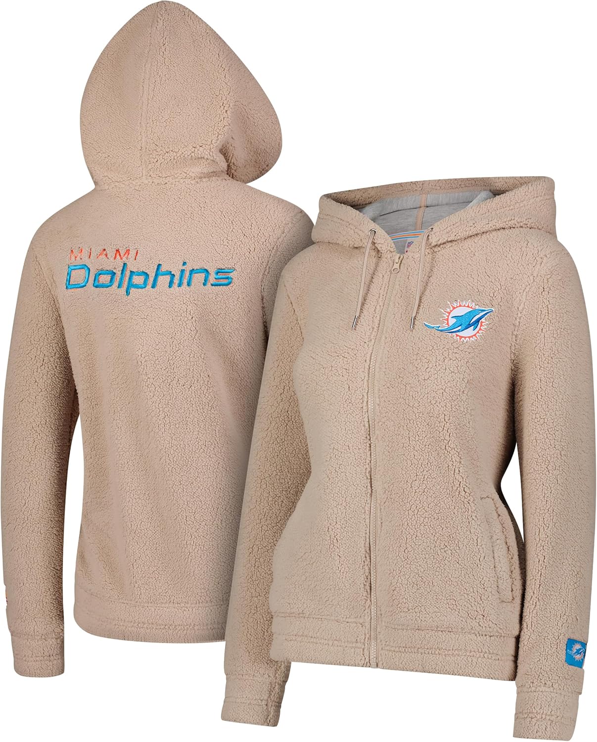 Ultra Game Women's NFL Super Soft Sherpa Full Zip Hoodie Jacket