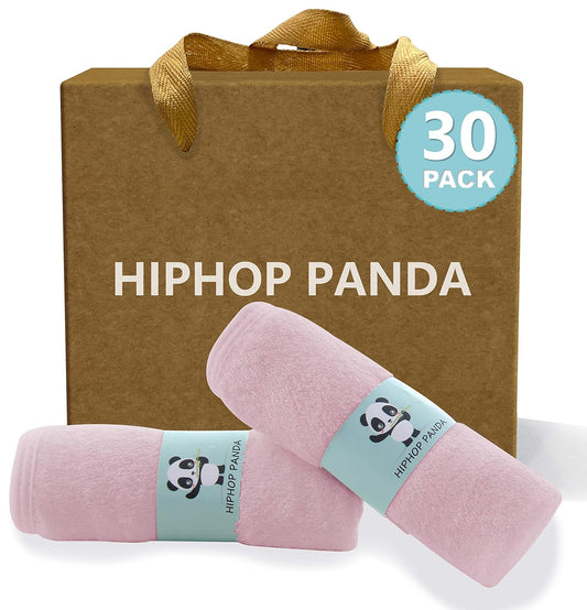 Ultra Soft Bamboo Baby Washcloths for Delicate Skin - 30 Pack
