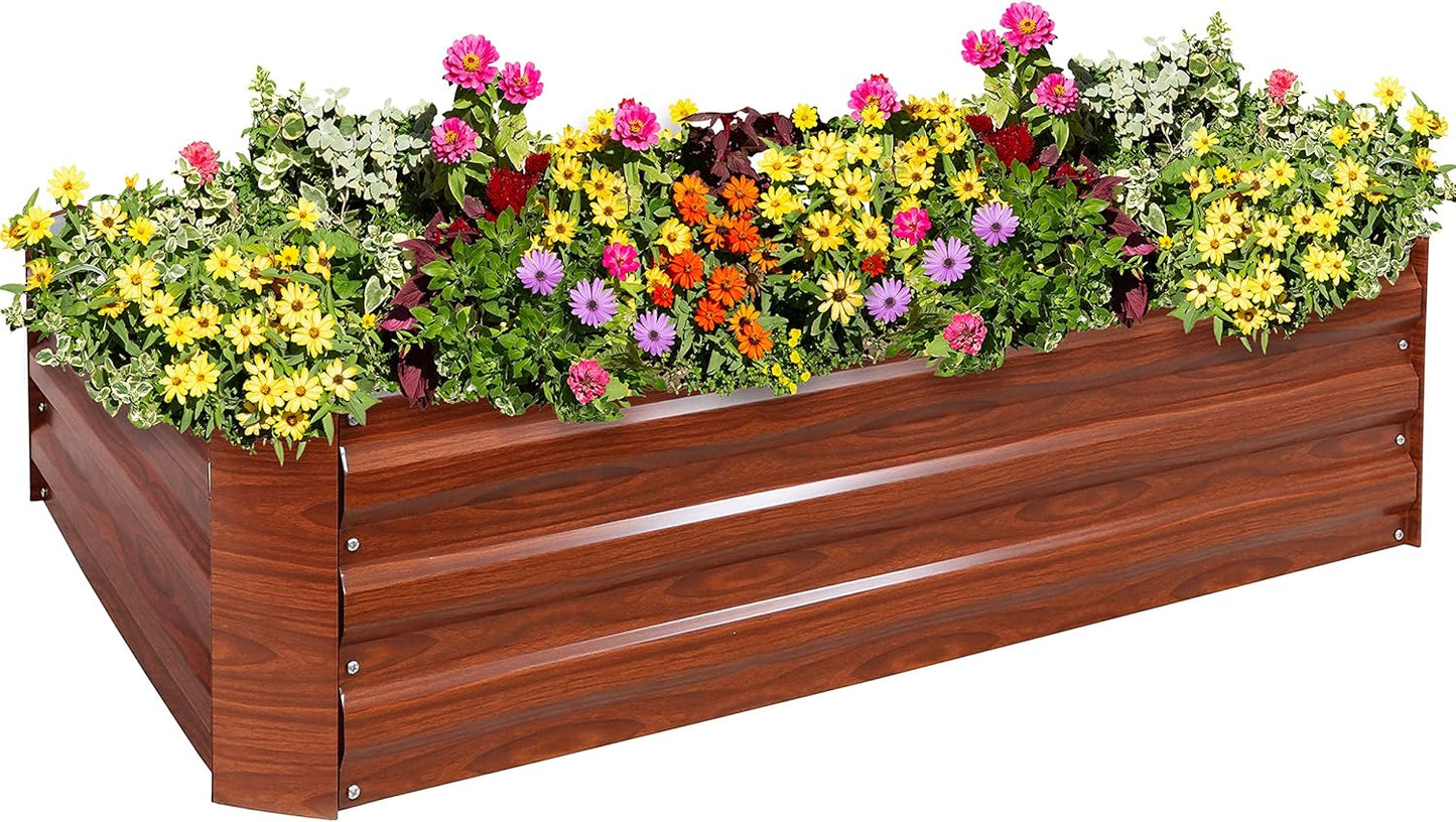 Galvanized Raised Garden Bed for Vegetables and Flowers - 4ft x 3ft