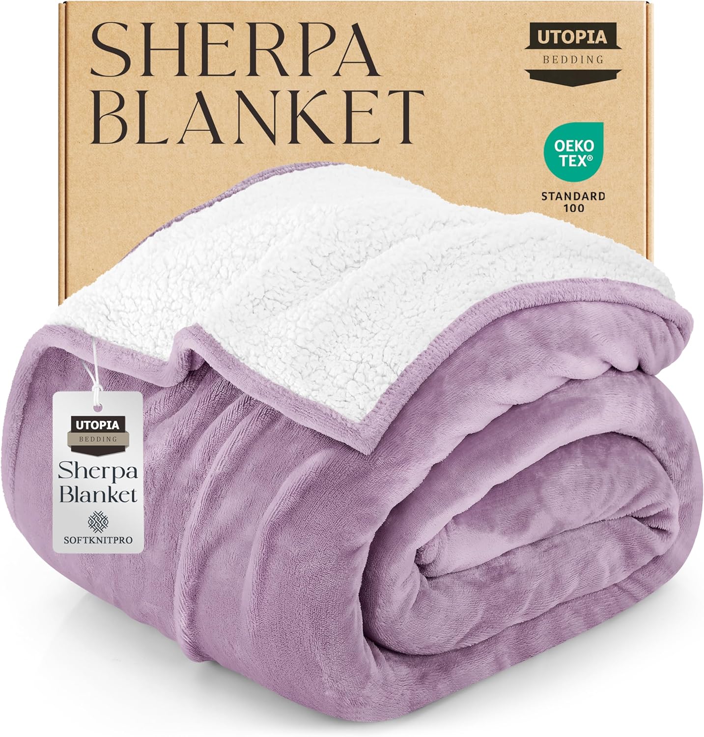 Utopia Bedding Sherpa Blanket King Size - Soft Plush Fleece