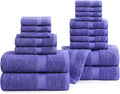 LANE LINEN 100% Cotton Premium Large Bath Towels - 18-Pc Set Blue