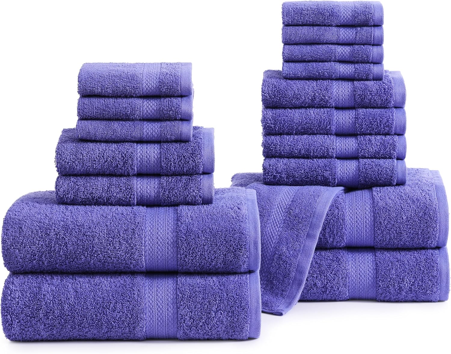 Premium Large Bath Towels Set - Soft & Absorbent 18 Pcs