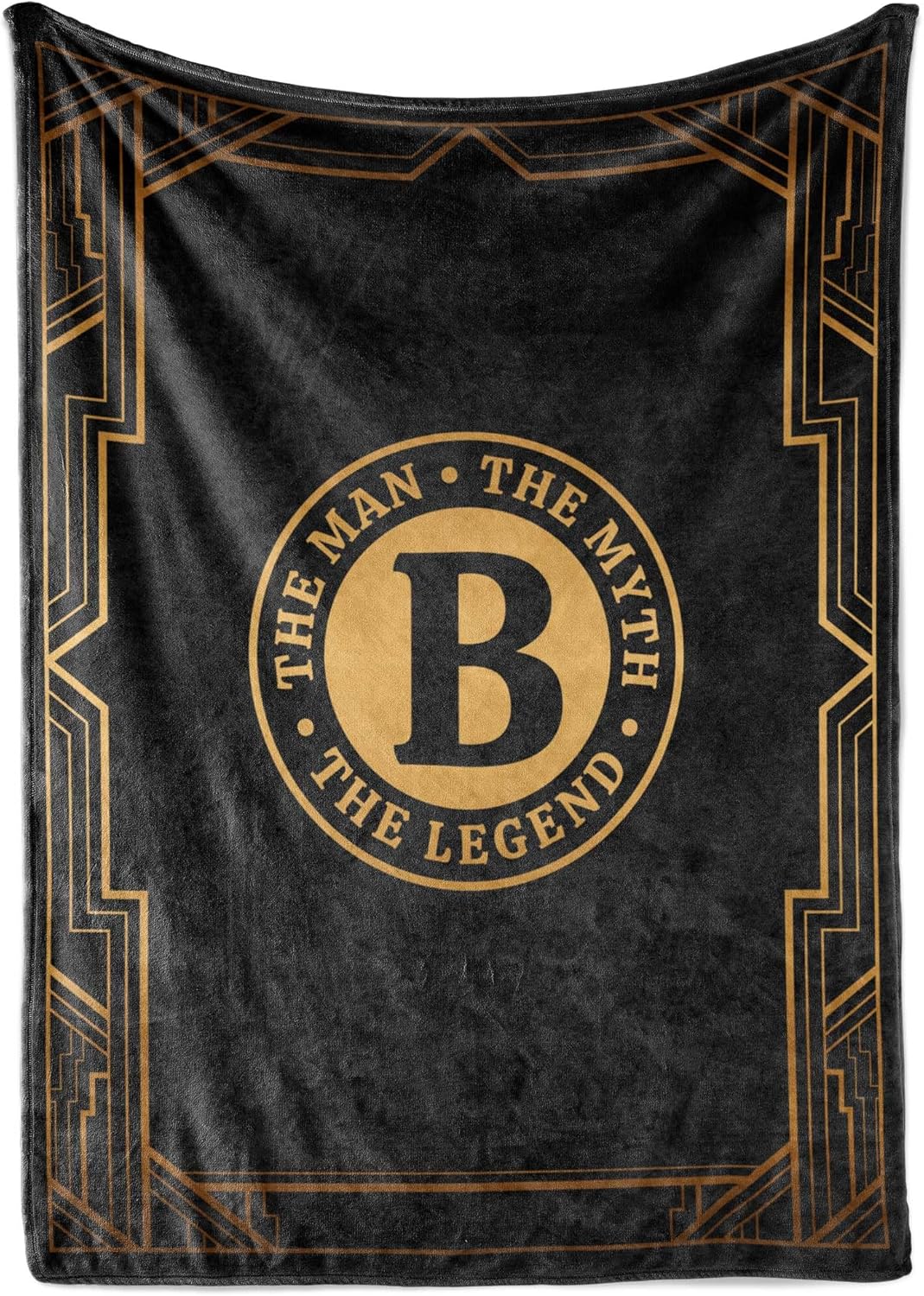 InnoBeta Initial Mens Gifts for Him - Cozy 300gsm Flannel Throw