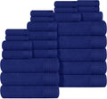 GLAMBURG 24 Piece Bathroom Towel Set - Soft Cotton Towels