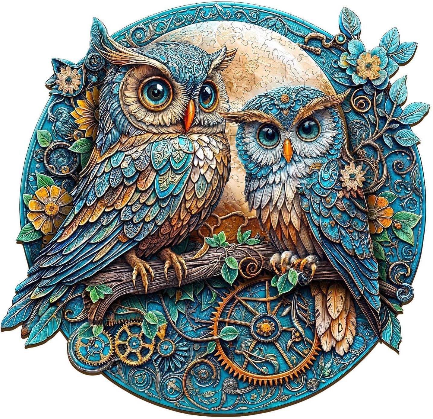 Wooden Puzzles for Adults - Unique Owl Shape Jigsaw Puzzle