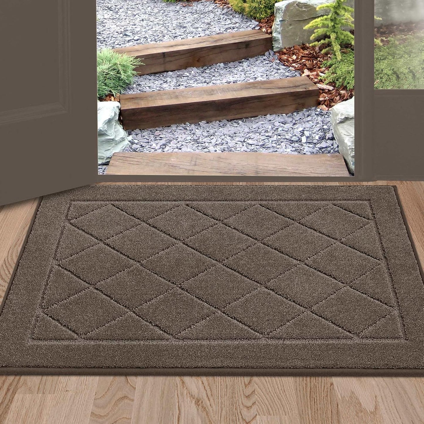 BEQHAUSE Dirt Trapper Door Mat for Clean Floors and Paws