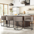 26 in Counter Height Bar Stools Set of 4 - Modern Barrel Linen Stools