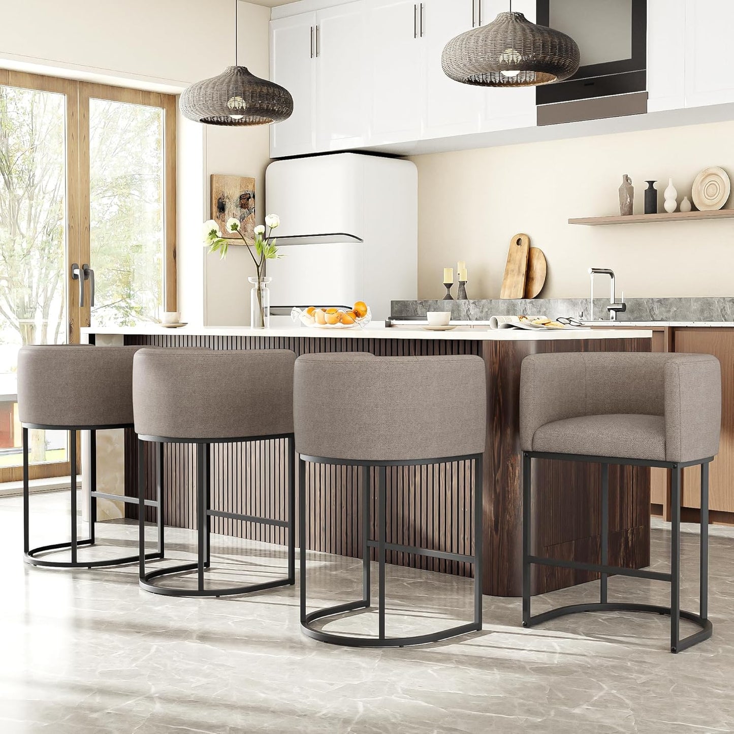 26 H Counter Height Bar Stools Set of 4 for Modern Kitchens