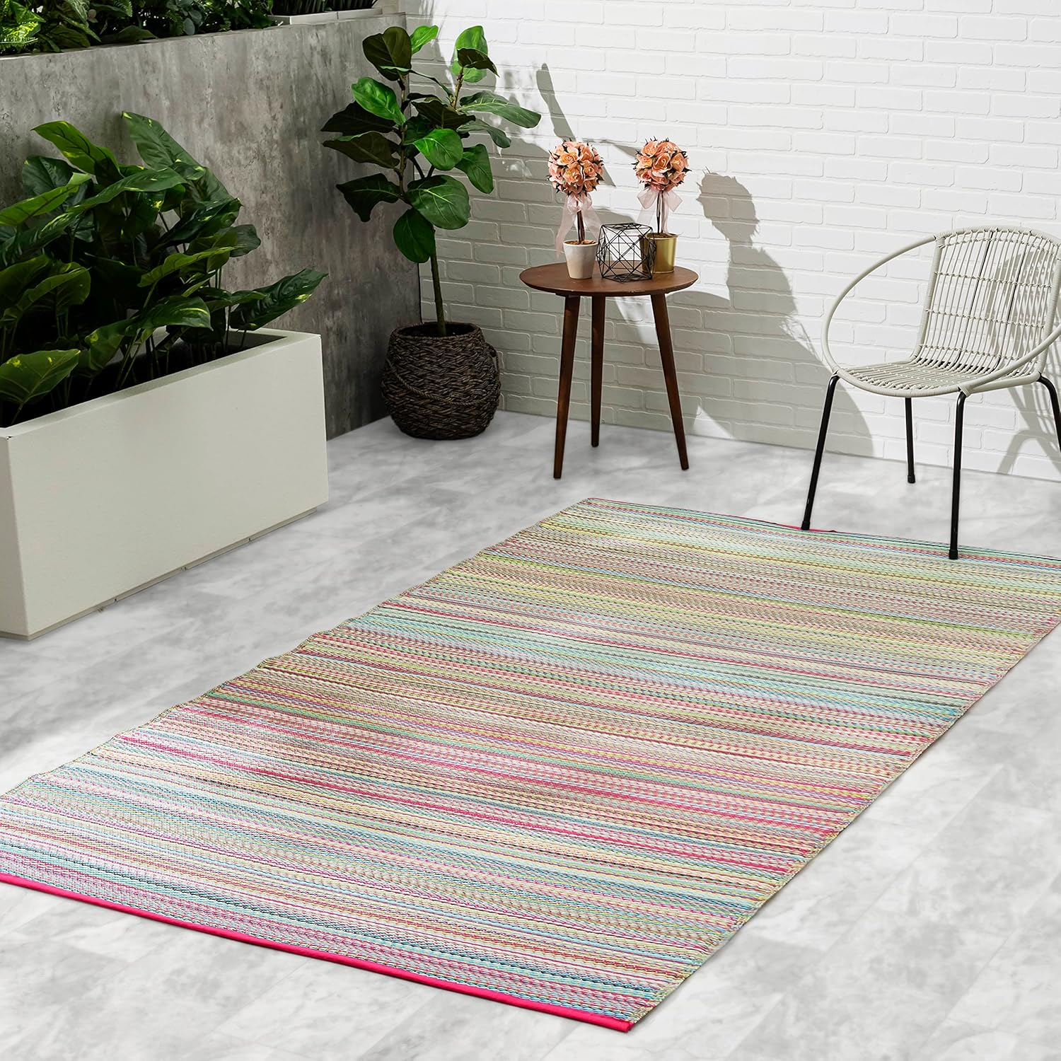 Fab Habitat Outdoor Rug - Waterproof, Fade Resistant, Reversible