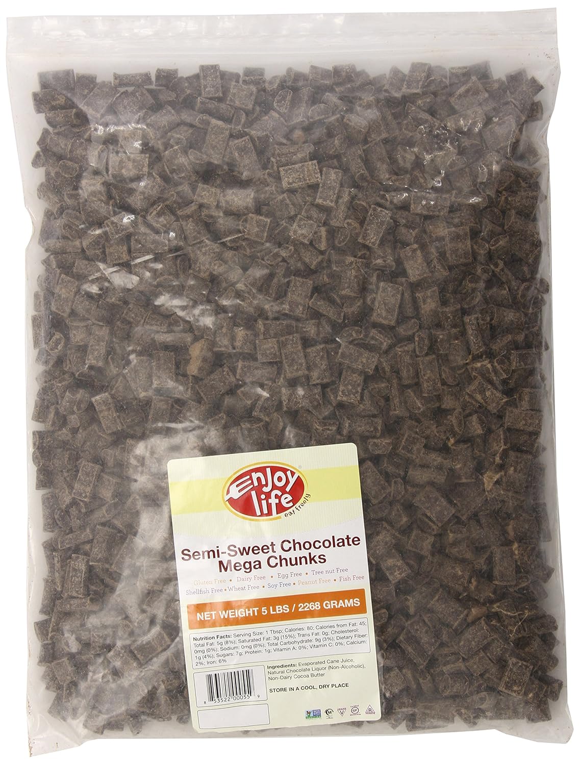 Enjoy Life Semi-Sweet Mega Chunks for Baking and Snacking