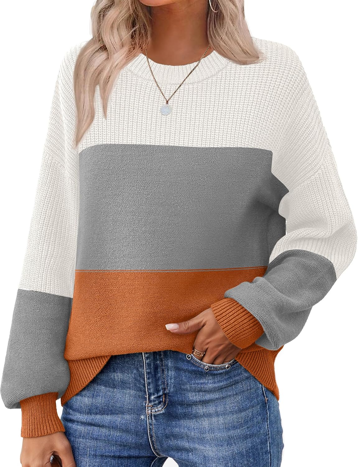 Zeagoo Women's Chunky Knit Sweater for Fall and Winter Style