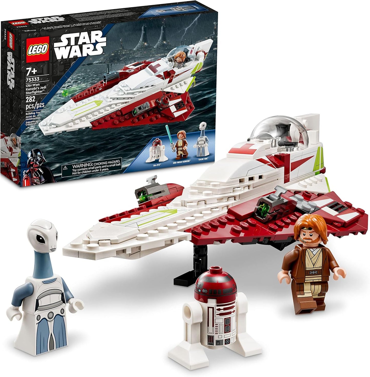 Obi-Wan's Jedi Starfighter Building Set - Lightsaber Included