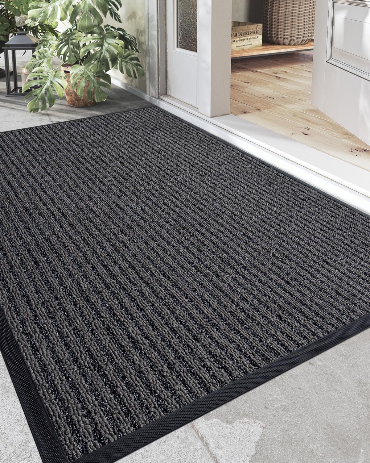 DEXI Front Door Mat Heavy Duty Non Slip Welcome Mats for Entryway