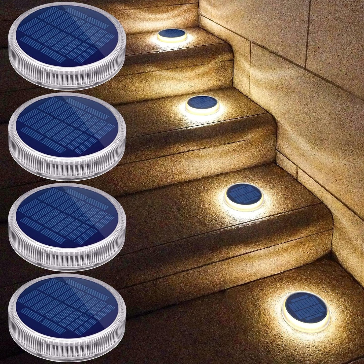 YiLaie LED Solar Deck Lights for Outdoor Garden and Pathway