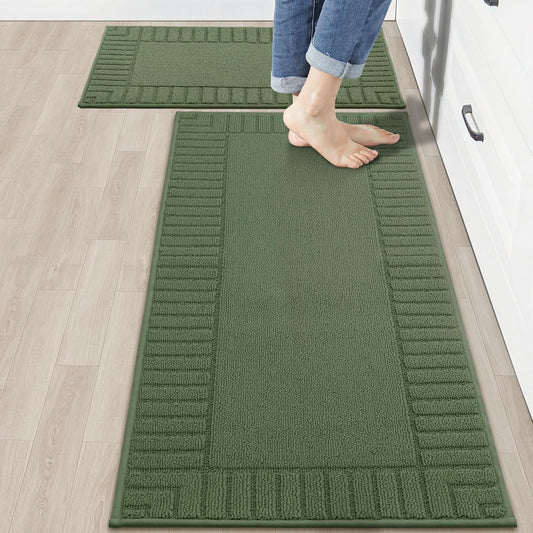 Non Slip Kitchen Rugs Set - Durable and Machine Washable Mats