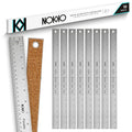 NOKKO 18 Inch Metal Ruler with Cork Backing - Precision Steel Ruler