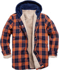Men's Cotton Plaid Long Sleeve Sherpa Lined Flannel Jacket - Warm