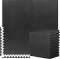 Puzzle Exercise Mat 12 Tiles Interlocking Foam Gym Mats - Protective
