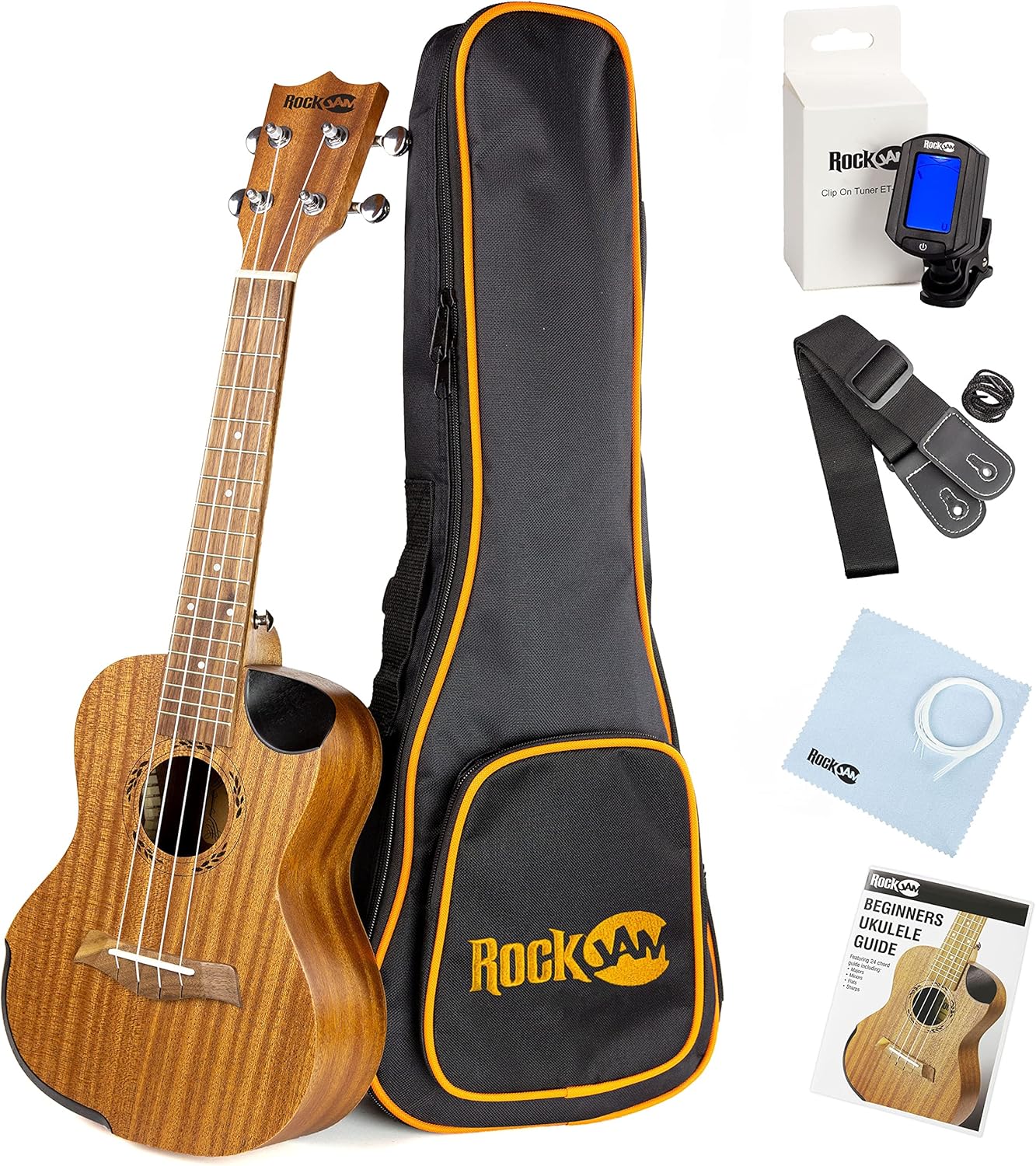 RockJam Premium Soprano Ukulele Kit for Beginners and Adults