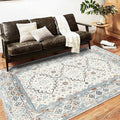 Washable Area Rug 5x7 Retro Boho Chic Medallion - Soft, Non-Slip