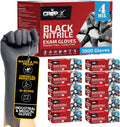 London Labs Black Nitrile Gloves: Latex-Free, Powder-Free, 4 Mil Thickness