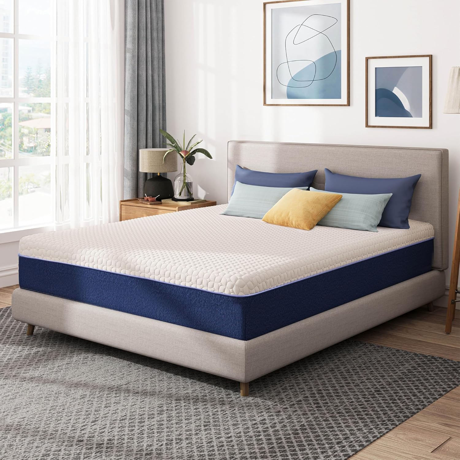 12 Inch Queen Gel Cooling Memory Foam Mattress for Comfort