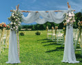 WARM HOME DESIGNS 2 Silver Backdrop Curtain Bundle - Elegant Arch