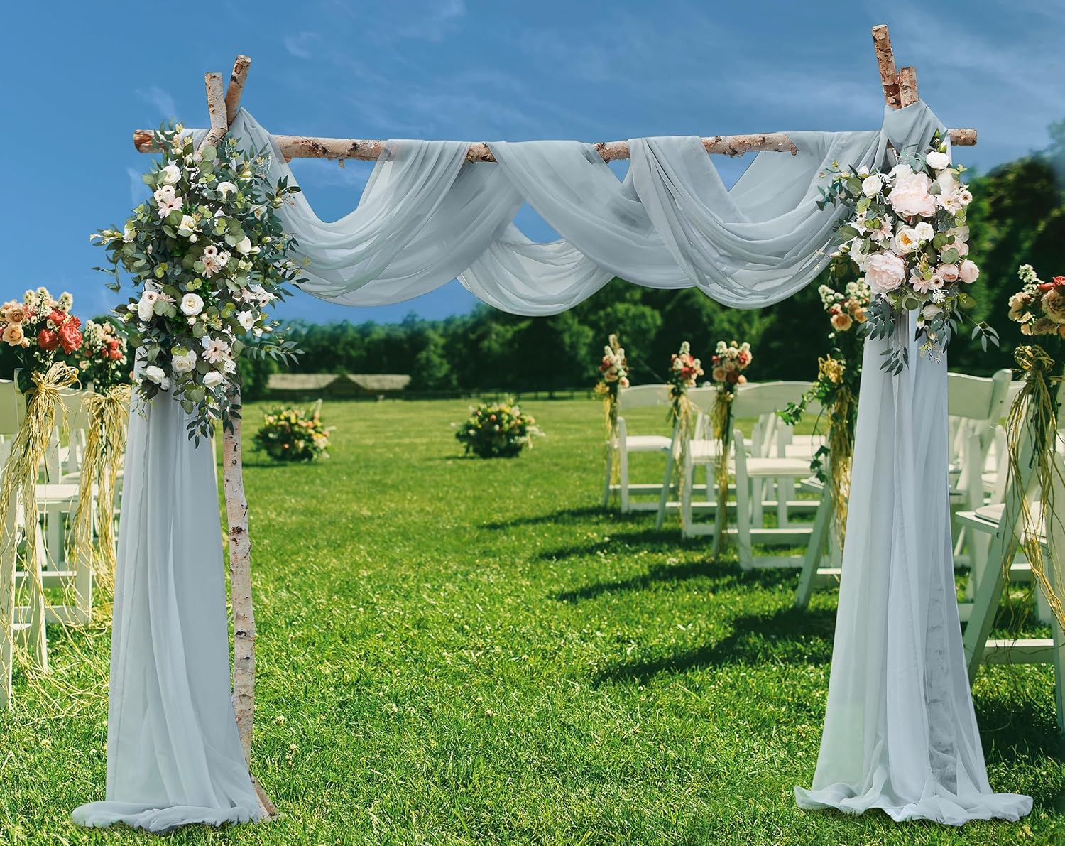 Elegant Silver Backdrop Curtain Bundle for Stunning Weddings