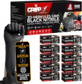 Herkules Grip Heavy Duty 8Mil Black Nitrile Gloves - Industrial