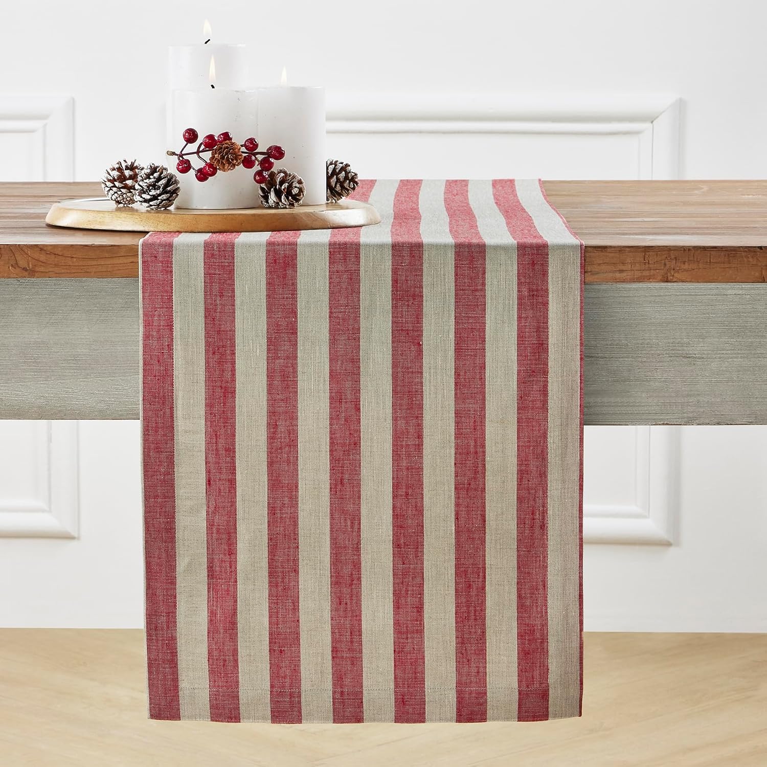Elegant 100% Pure Linen Table Runner for Stylish Dining Decor