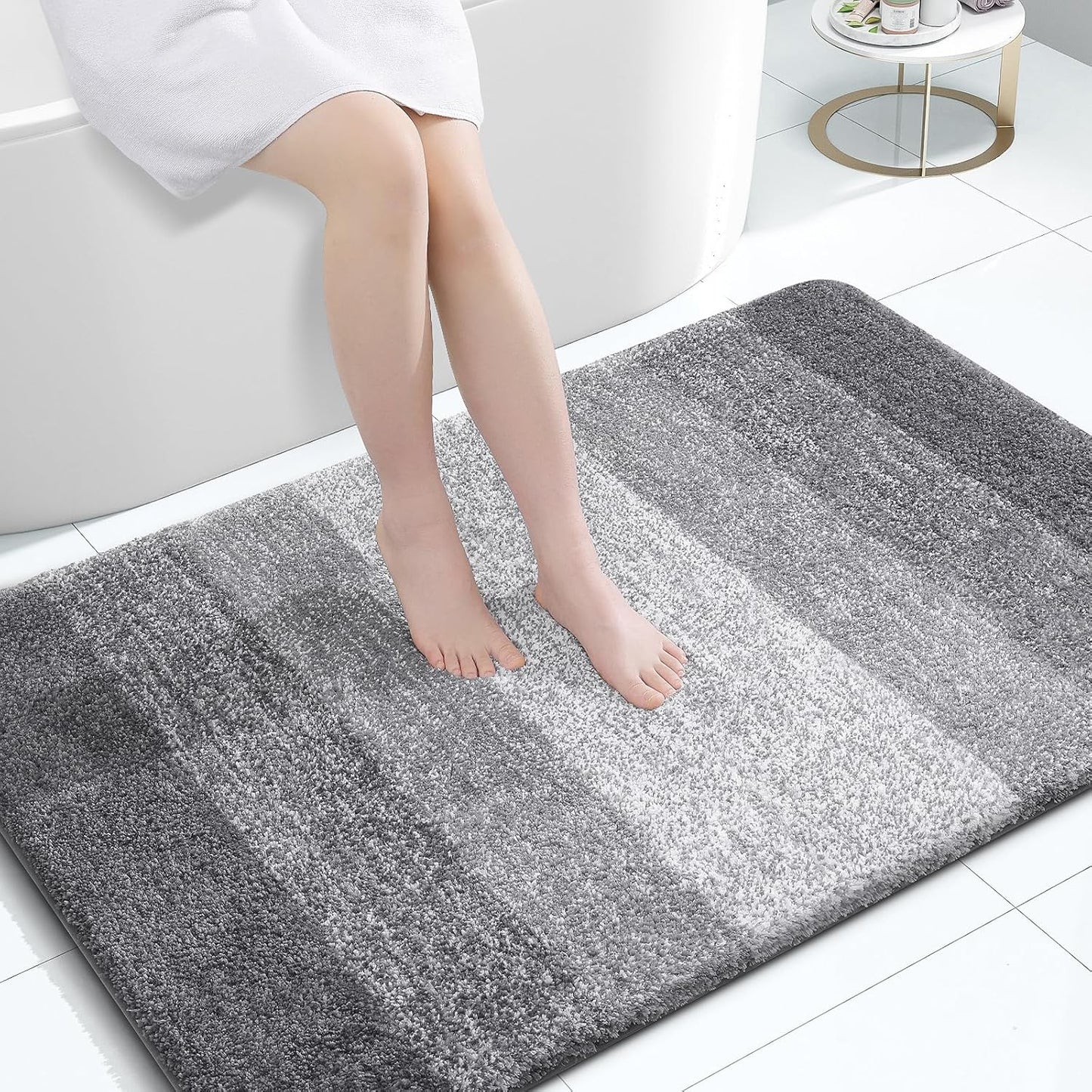 OLANLY Extra Soft Microfiber Bath Rugs Mat 44x32 for Comfort