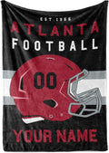 50x60 Personalized Football Throw Blanket (Atlanta) - Next Day Ship