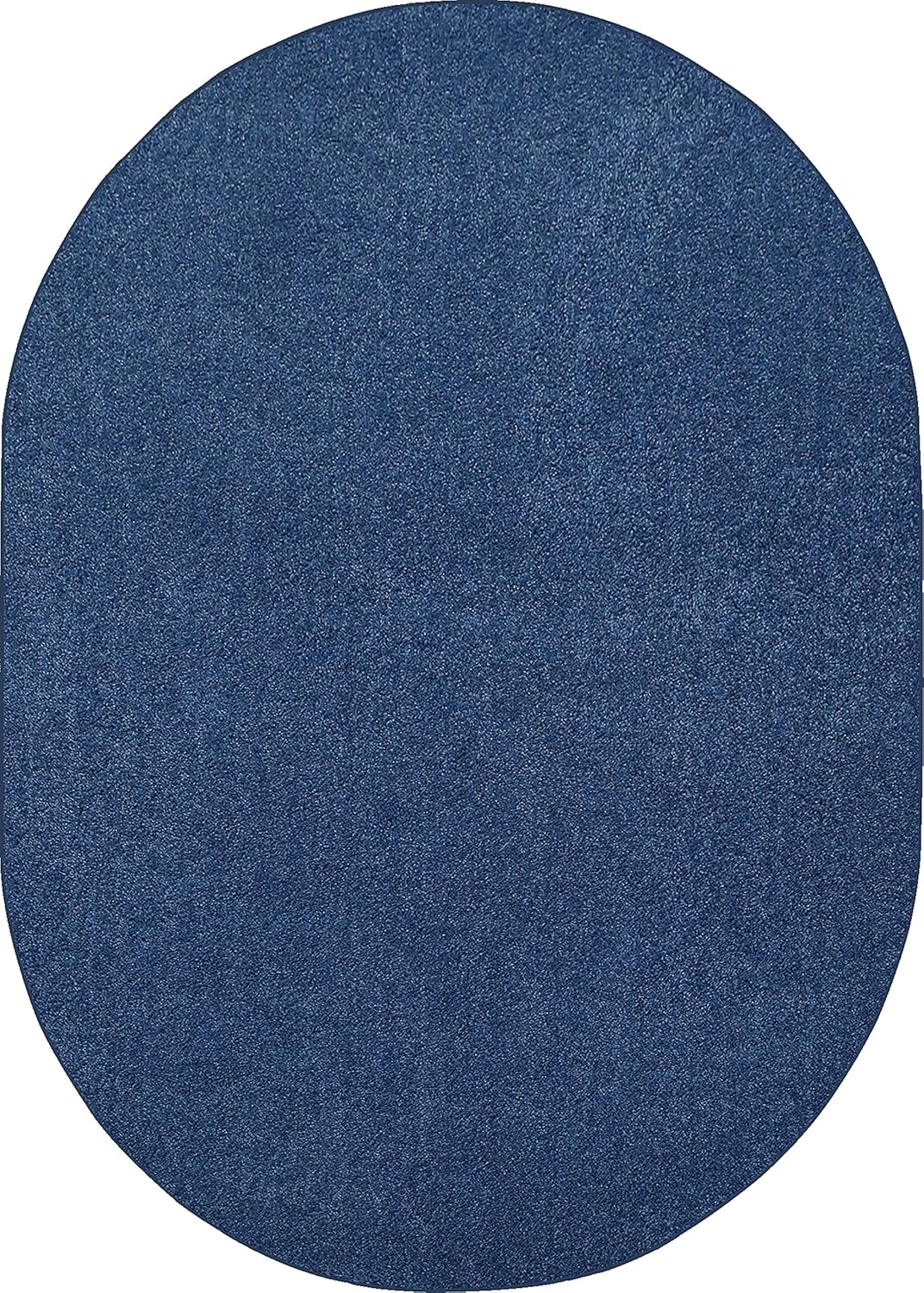 Royal Blue Area Rug 5ft x 7ft Oval for Pets and Kids Friendly